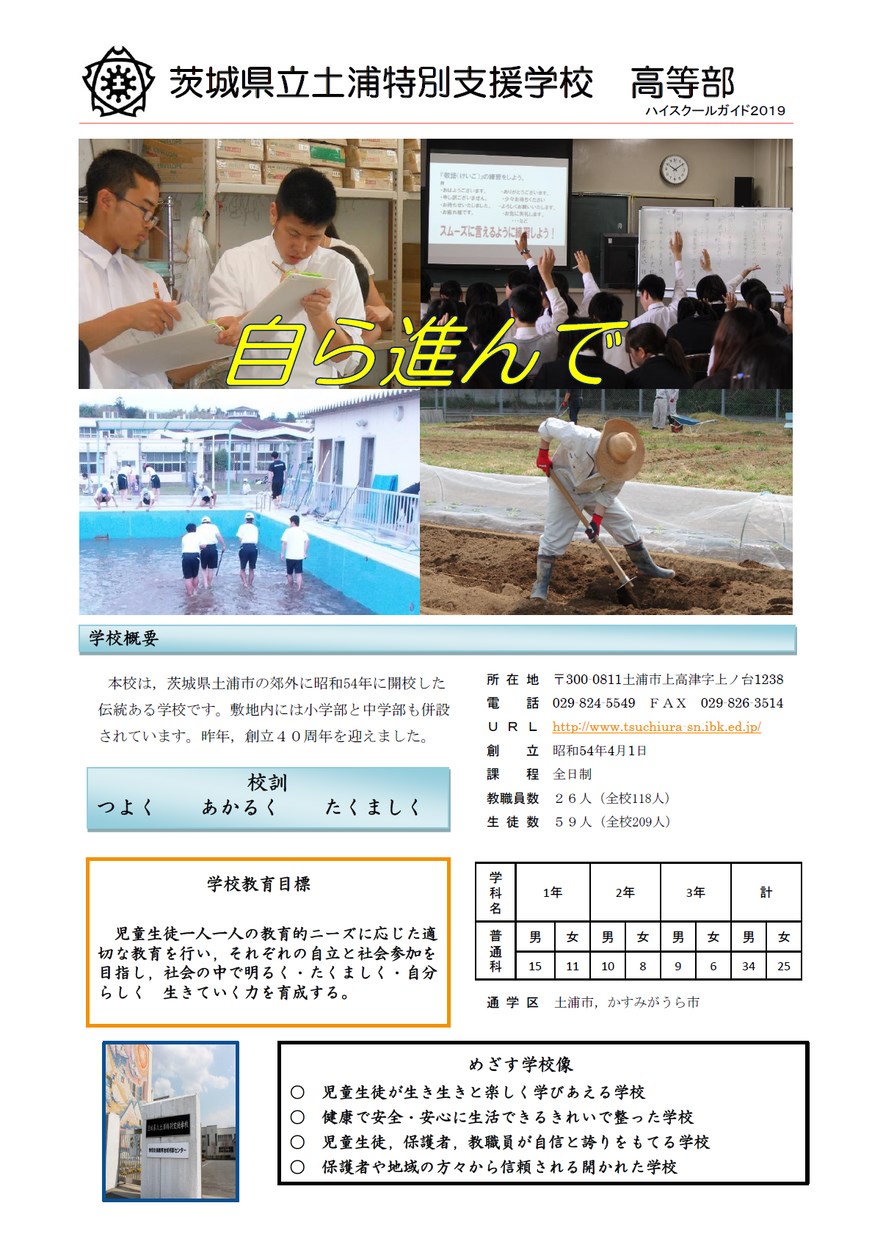 茨城県立土浦特別支援学校 ハイスクールガイド19
