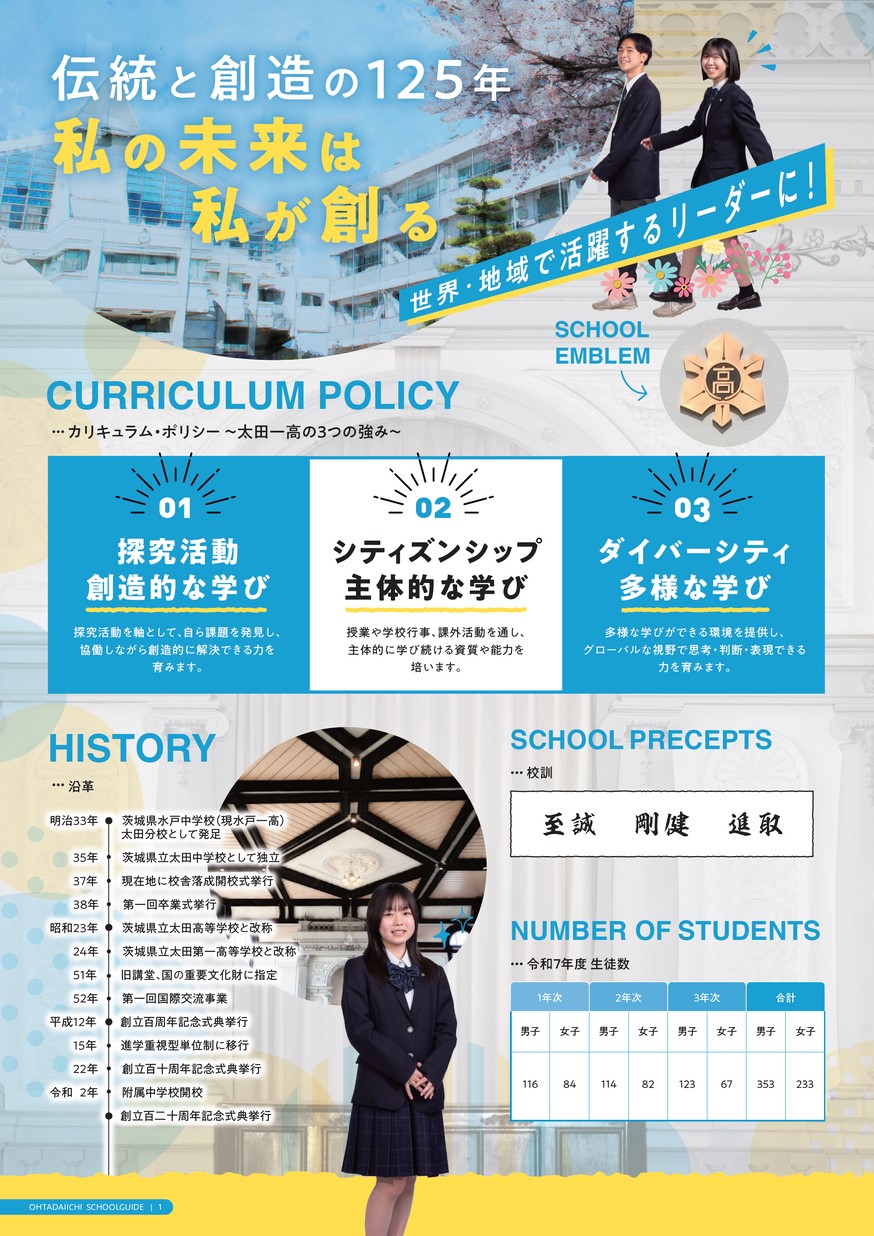 茨城県立太田第一高等学校／スクールガイド2026
